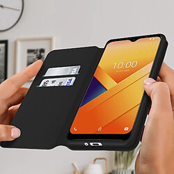 Avis Avizar Housse Wiko Y81 Étui Folio Portefeuille Fonction Support noir