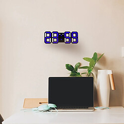 Wewoo Horloge murale bleu pour la maison, cuisine, bureau, DC 5V Réveil mural numérique à LED 3D multifonction avec fonction Snooze, affichage 12/24 heures 