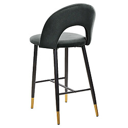 Beliani Tabouret de bar Set de 2 Velours Noir FALTON pas cher