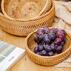 Universal Panier de fruits en rotin fait à la main, bol de stockage de nourriture, organisateur de cuisine, service de restauration rapide | panier de sac pas cher