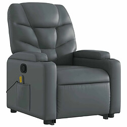 Avis Maison Chic Fauteuil Relax pour salon, Fauteuil inclinable de massage Gris Similicuir -GKD28702