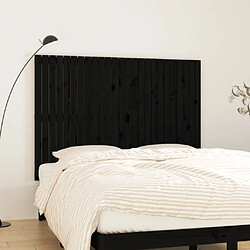 vidaXL Tête de lit murale Noir 159,5x3x110 cm Bois massif de pin