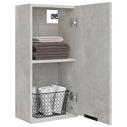 Maison Chic Armoire de salle de bain,Meuble de rangement,Meuble haut murale Gris béton 32x20x67 cm -GKD965747 pas cher