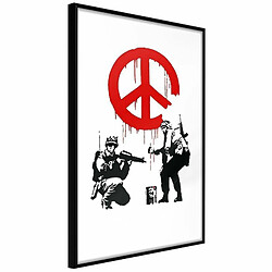 Paris Prix Affiche Murale Encadrée Banksy CND Soldiers I 20 x 30 cm Noir