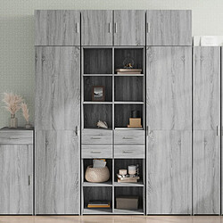 vidaXL Buffet haut sonoma gris 70x42,5x185 cm bois d'ingénierie