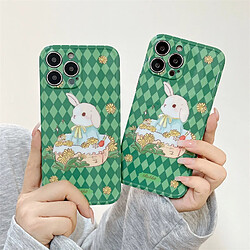 GUPBOO Étui pour iPhone11ProMax étui pour téléphone portable niche petit lapin blanc marguerite fraîche pour femme