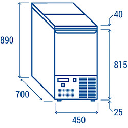 COOLHEAD Saladette Réfrigérée Couvercle Inox 230 L - 1 Porte GN 1/1- Cool Head