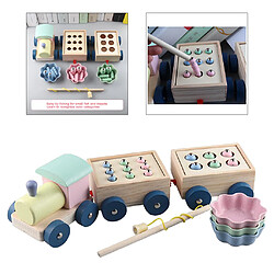 Acheter En bois Jeu de Pêche Train Modèle Kid Jouets Motricité Fine Jouet Couleur de Tri Jouets Cadeau pour Les Tout-petits et Enfants