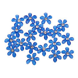 20 fleurs flatback bouton embellissements strass pour mariage royalblue