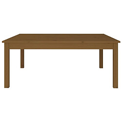 Avis Maison Chic Table basse,Table Console Table d'appoint, Table pour salon Marron miel 100x100x40 cm Bois massif de pin -MN59952