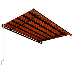 Acheter Maison Chic Store banne | Auvent rétractable de porte | Marquise Brise-soleil automatique 400x300 cm Orange et marron -GKD13650