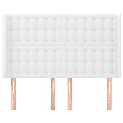 Avis Maison Chic Tête de lit scandinave avec oreilles,meuble de chambre Blanc 147x16x118/128 cm Similicuir -MN81764