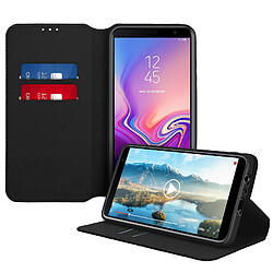 Avizar Housse Samsung Galaxy J6 Plus Étui folio Portefeuille Fonction Support noir