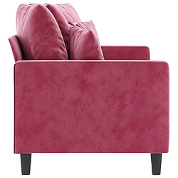 Acheter Maison Chic Canapé à 2 places,Sofa de Salon,Canapé droit Rouge bordeaux 140 cm Velours -GKD375971