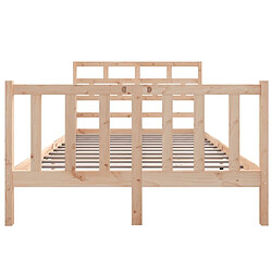 Acheter Maison Chic Lit petit double - Cadre de lit,Structure du lit Contemporain pour chambre bois de pin massif 120x190 cm -MN99431