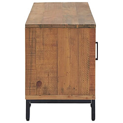 Maison Chic Meuble TV scandinave - Banc TV pour salon Marron 110x35x48 cm Bois de pin massif -MN49222 pas cher