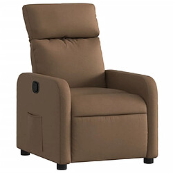 Maison Chic Fauteuil Relax pour salon, Fauteuil inclinable Marron Tissu -GKD97986