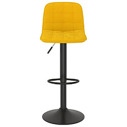 Avis vidaXL Tabourets de bar lot de 2 Jaune Velours