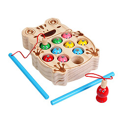 Entraînement de motricité de jeu de pêche magnétique en bois