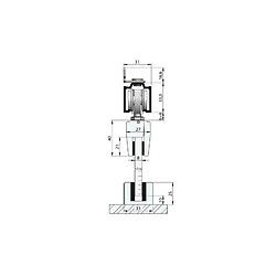 Acheter HELM 73 Set ferrure porte verre.pour 8/10mm ESG b.80 kg - sans rail