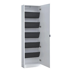 Helloshop26 Armoire à chaussures 160 x 48 x 20 cm blanc 03_0007660 