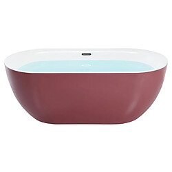 Acheter Beliani Baignoire îlot rouge bordeaux 170 x 80 cm CARRERA