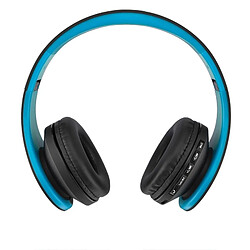 Wewoo Pour Xiaomi, iPhone, iPad, iPod, bleu Samsung, HTC, Sony, Huawei et autres appareils audio Casque stéréo sans fil Bluetooth pliable avec lecteur MP3 Radio FM,