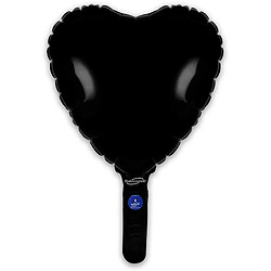 Ballon Coeur Noir 23cm