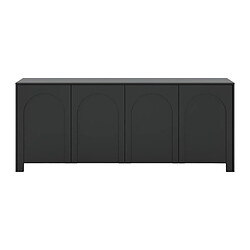 Vente-Unique Buffet avec 4 portes en MDF - Noir - DELANYA