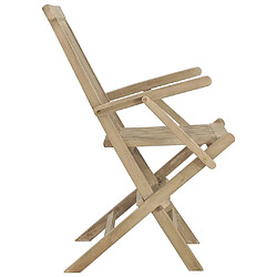 Maison Chic Lot de 2 Chaises de jardin,Fauteuil d'extérieur pliantes gris 56x61x89cm bois de teck -MN64971 pas cher