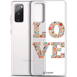 Caseink Coque Pour Samsung Galaxy S20 FE (6.5 ) [Gel HD Collection Summer Design Love Flowers - Souple - Ultra Fin - Imprimé en France]