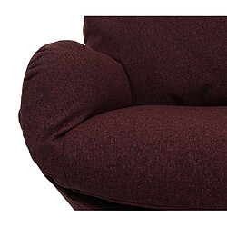 Mendler Fauteuil relax + pouf HWC-L12, Fauteuil TV Fauteuil à bascule Fonction bascule, pivotant, métal tissu/textile ~ bordeaux pas cher