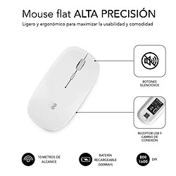 Avis Ratón Inalámbrico por Bluetooth Subblim Dual Flat/ Batería recargable/ Hasta 1600 DPI/ Blanco