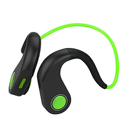 Wewoo Casque Bluetooth Sport vert pour iPhone, Samsung, Huawei, Xiaomi, HTC et autres téléphones intelligents ou autres périphériques audio Conduction osseuse V4.1 + EDR Sports sur l'oreille avec micro, support NFC,