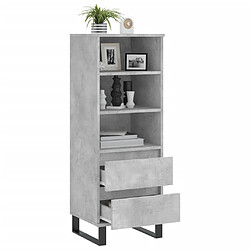 Avis vidaXL Buffet haut Gris béton 40x36x110 cm Bois d'ingénierie