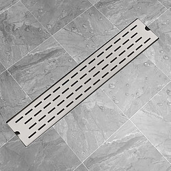 vidaXL Drain de douche linéaire 730 x 140 mm acier inoxydable