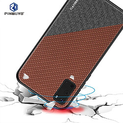 Coque en TPU + PU hybride marron pour votre Samsung Galaxy S20