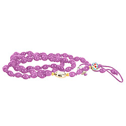 Avizar Bijou de Téléphone Bracelet à Perles Ovales 80cm Collection Charm - violet