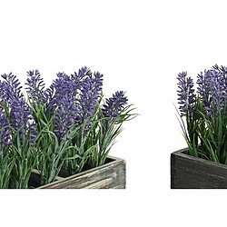 Plante décorative DKD Home Decor Bois Polyéthylène 32 x 14 x 19,5 cm (2 Unités)