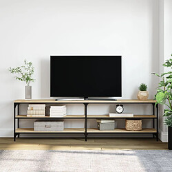 Avis Maison Chic Meuble TV scandinave - Banc TV pour salon chêne sonoma 180x30x50 cm bois d'ingénierie et métal -MN94177