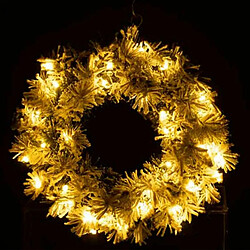 Avis Paris Prix Couronne de Noël Led Enneigée 44cm Vert & Blanc