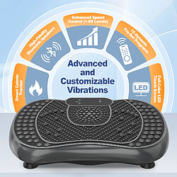 Avis Plateforme vibrante, oscillantes, Rattantree plaque vibrante, plateformes vibrantes et oscillantes - Haut-Parleur Bluetooth, Télécommande, Antidérapant