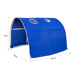 Decoshop26 Tunnel pour lit enfant superposé tente accessoires bleu 90x70x100cm APE06031