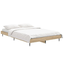 Avis Maison Chic Lit adulte - Lit simple Cadre de lit,Structure du lit Contemporain chêne sonoma 120x190 cm bois d'ingénierie -MN39119