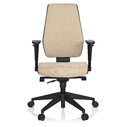 Chaise de bureau / Chaise pivotante PRO-TEC 500 tissu gris foncé/beige hjh OFFICE 