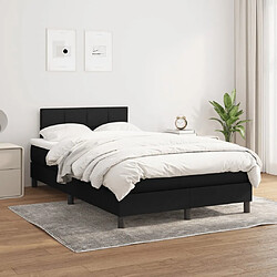 Maison Chic Lit Adulte - Lit simple Lit à sommier tapissier avec matelas moelleux - Meuble de Chambre - Noir 120x200 cm Tissu -MN88249