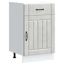 vidaXL Armoire de cuisine Lucca gris béton bois ingénierie