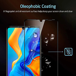 Compatible avec Huawei P30 Lite Film de protection en verre trempé Film de protection avec couverture plein écran Film en verre dur HD pour Huawei P30 Lite - Lot de 2