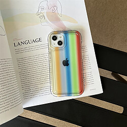 GUPBOO Étui pour iPhone13ProMax Plein écran couleur rayures simple étui de téléphone portable silicone femme