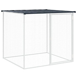 vidaXL Poulailler avec toit anthracite 103x98x90 cm acier galvanisé